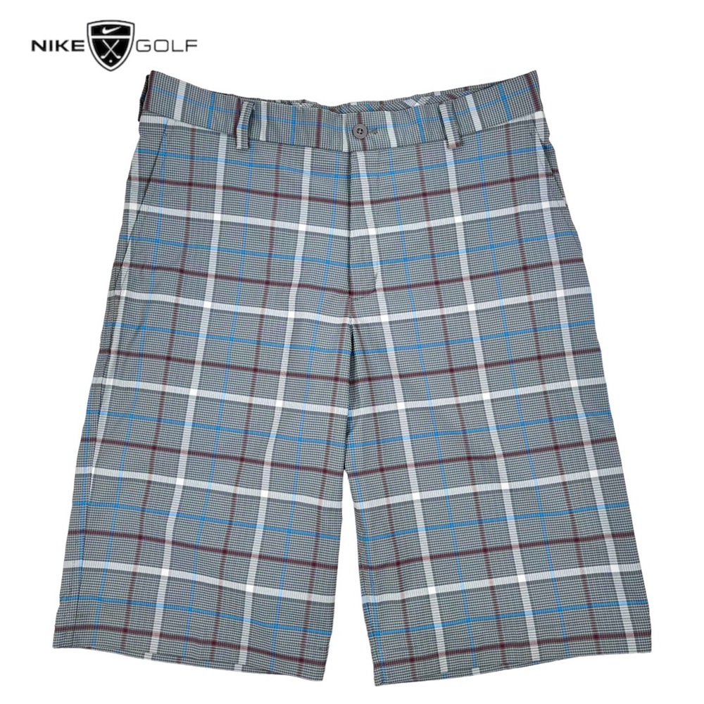 Nike Golf |‎ Men’s 32 Medium | Dri Fit Flat Front Plaid Golf Shorts